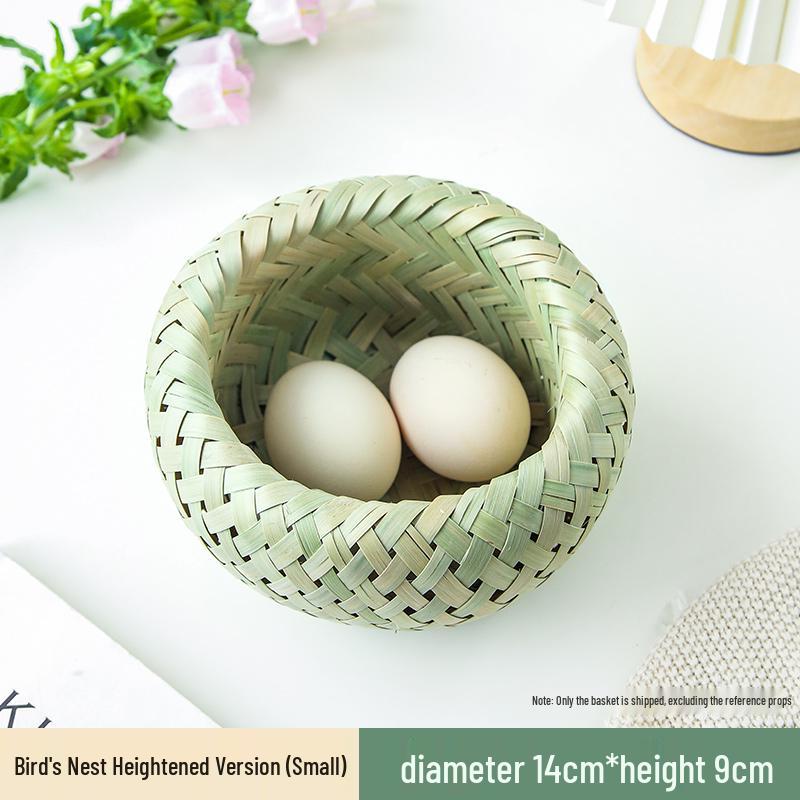 Плетеная бамбуковая корзина для фруктов и закусок - Ручная работа, кухонное хранение для фруктов, конфет и яиц