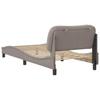 Bed Frame without Mattress  Hvar  Taupe 90x190 cm Fabric