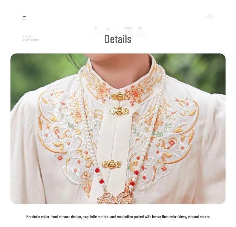 Children's Hanfu Set: Women's Mian Skirt with Embroidered Shirt, 2025 Tang Suit Style.