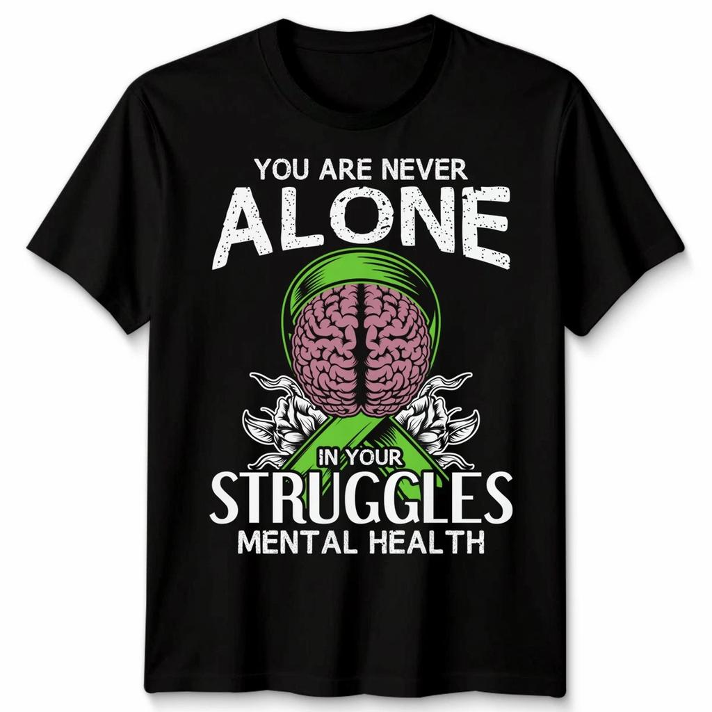 Unisex Brain Ribbon Mental Health Awareness TShirt Anxiety Emotional#Mha
