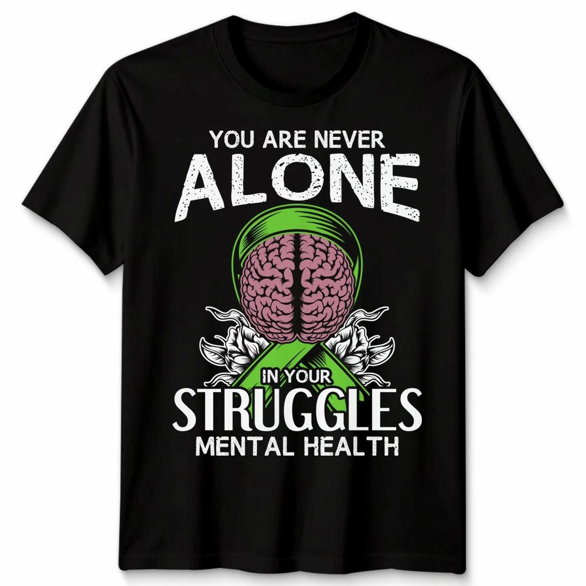 Unisex Brain Ribbon Mental Health Awareness TShirt Anxiety Emotional#Mha S