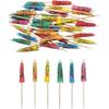 50Pcs Cocktail Umbrella Parasol Assorted Colors Drink Umbrella Toothpicks for Drink&Food Decorative for Party Hawaiian Party Children's Day