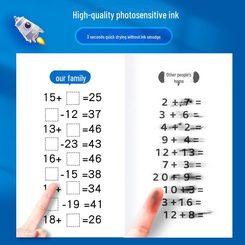Math Arithmetic Fill-in-the-Blank Stamp Set: 100 Exercises for Homework Mistakes