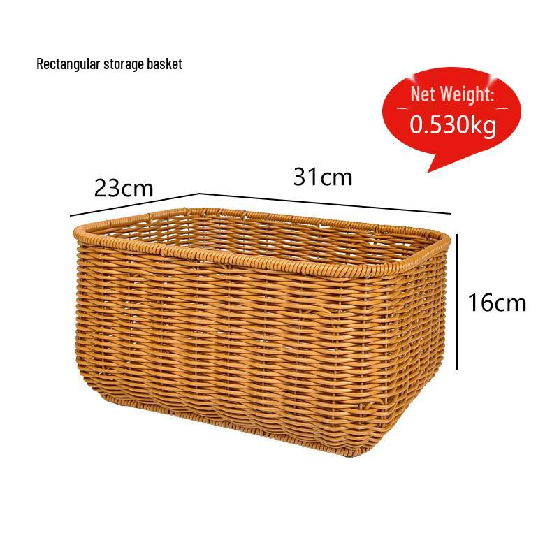 OLOEY Faux Rattan Storage & Picnic Basket