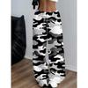 2026 Casual and Elegant Bohemian Style - Loose and Comfortable with Leaf Printed Wide Leg Elastic Waist Wide Leg Pants