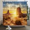 Natural Desert Scenery Shower Curtain 3D Printed Landscape Bathroom Curtain Fabric Bath Curtains Home Decor Waterproof With Hook