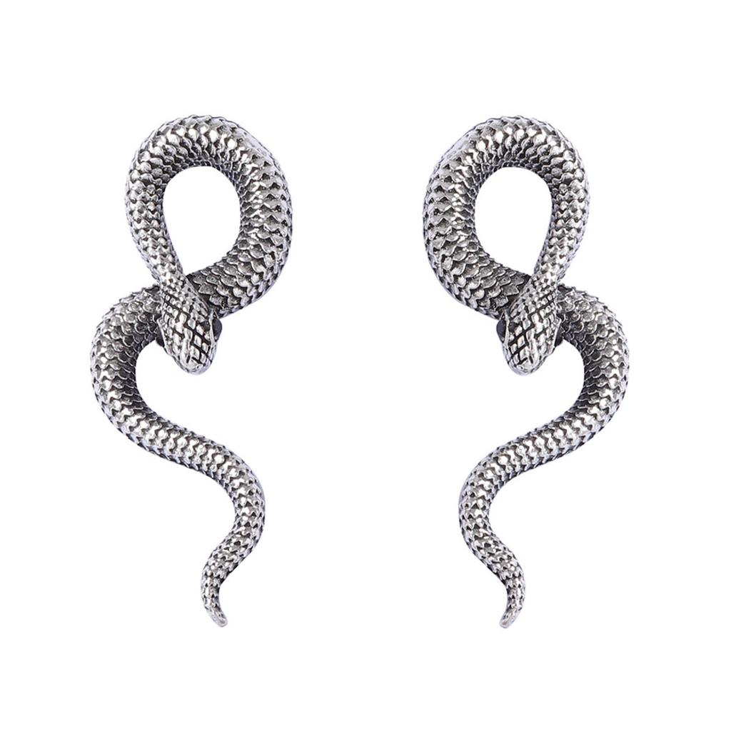 Personality trend creative design sense exaggerated alloy animal snake earrings cold wind female stud earrings