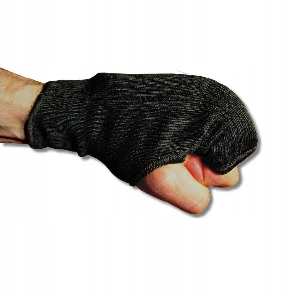 Fist protectors, flexible hand guards, karate, black,