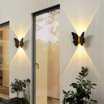 Butterfly Shaped Butterfly Solar Wall Light Auto On/Off Solar Powered Solar Powered Wall Light Automatic Operation