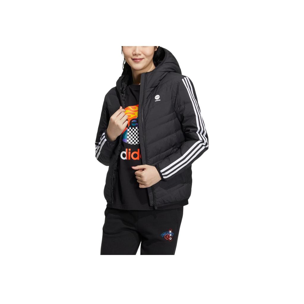 Adidas Jachetă de puf, cu fermoar, cu umăr lateral, imprimeu cu logo-ul Neo HN4793