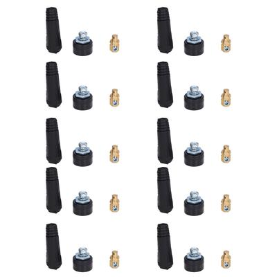 10 Set TIG Welding Cable Panel Connector Plug Socket Quick Fitting Adapter 1025 EU Style