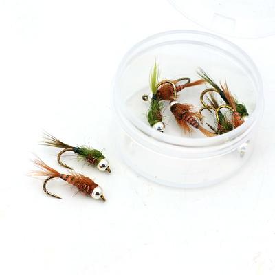 #14 #16 Brass Bead Head Hare's Ear Nymph – Fast Sinking Mayfly Imitation for Trout, Grayling & Bass, Barbed Wet Fly Hook