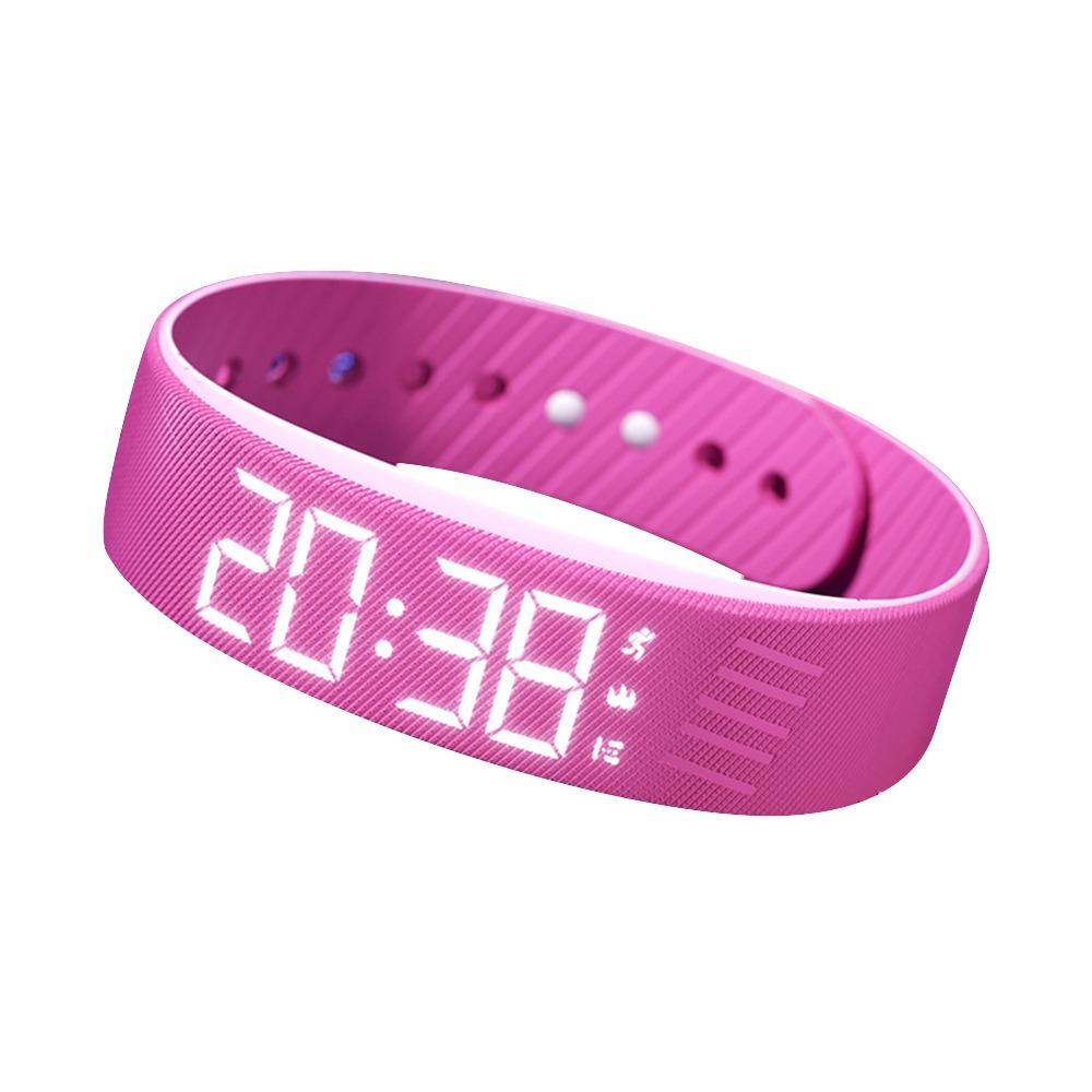 

Waterproof Alarm Bracelet Adjustable Fitness Wristbands Vibrating Alarm for Students рожевий червоний колір