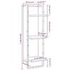 VidaXL Wall Shelf 3 Levels Brown Oak 30x25x100 Cm 836307