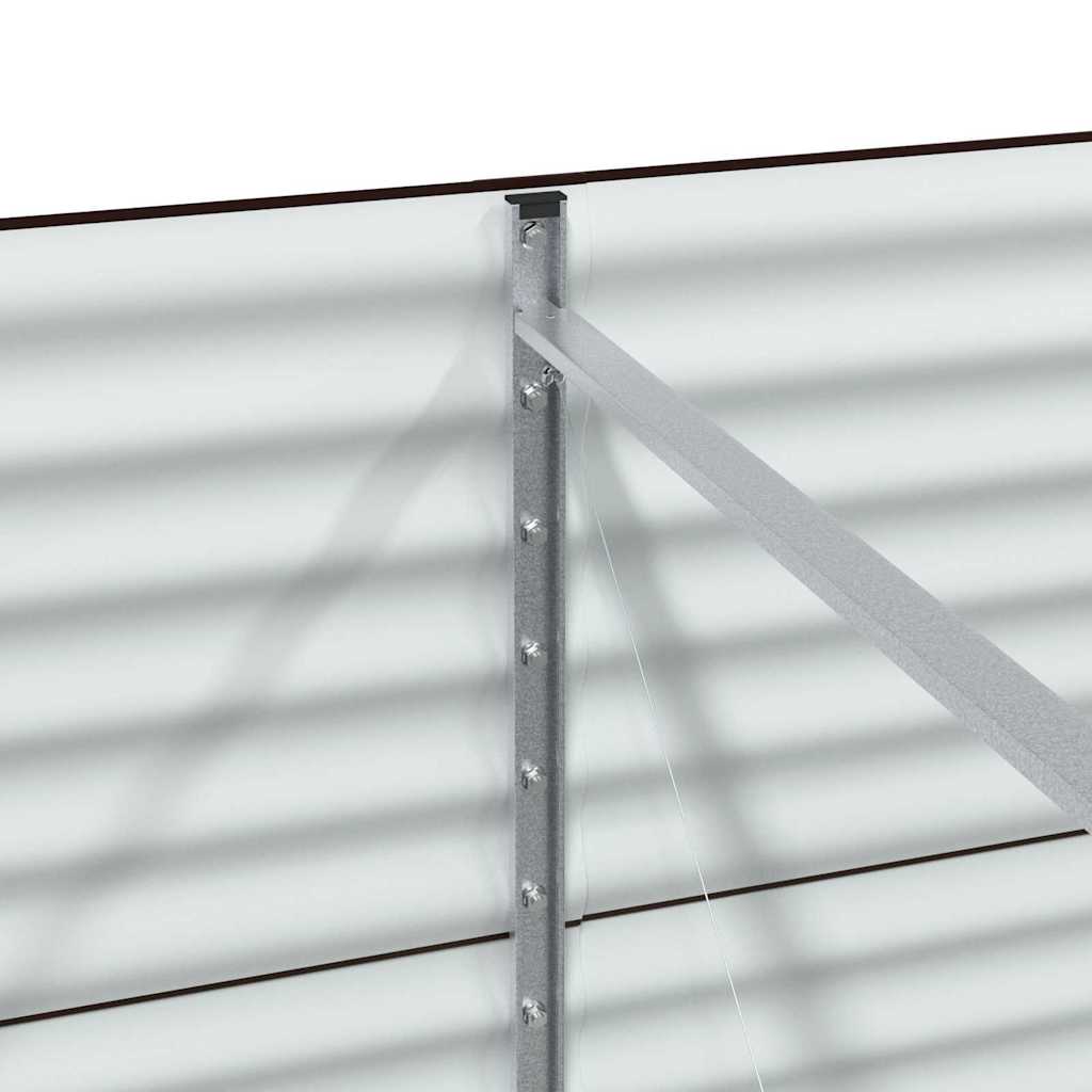 Elevated Planter Box Brown 320 X 80 X 81 Cm Steel