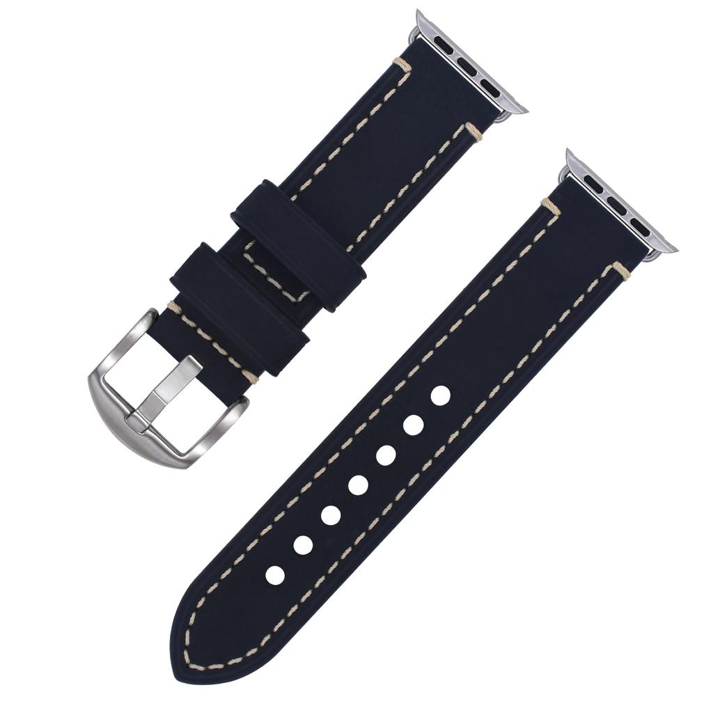Suitable For Apple S7 Watch Apple Iwatch Strap First Layer Crazy Horse Leather Pin Buckle Watch8 Watch Strap