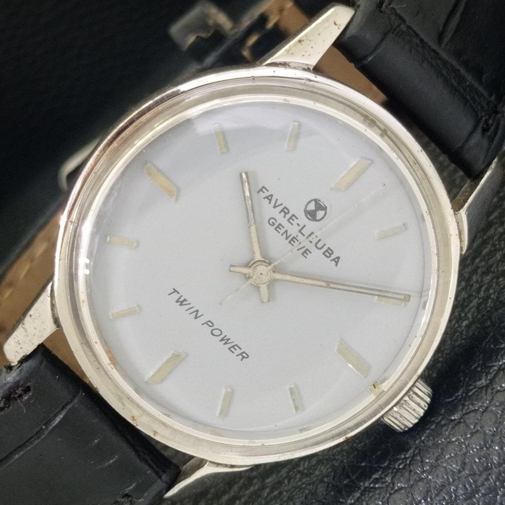 

ВИНТАЖНЫЕ ШВЕЙЦАРСКИЕ МУЖСКИЕ ЧАСЫ FAVRE LEUBA TWIN POWER 253 С РУЧНЫМ ЗАВОДОМ СЕРЫЕ a703019-1 R212-a703019
