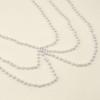 Mehrschichtige Kunstperlen Bauchkette Accessoire Damenschmuck Trendige Körperkette Ideal für Hochzeiten und den täglichen Gebrauch