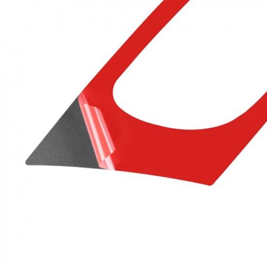 2Pcs Red Carbon Fiber Interior Door Handle Cover Trim For Honda Civic 9Th 13-15