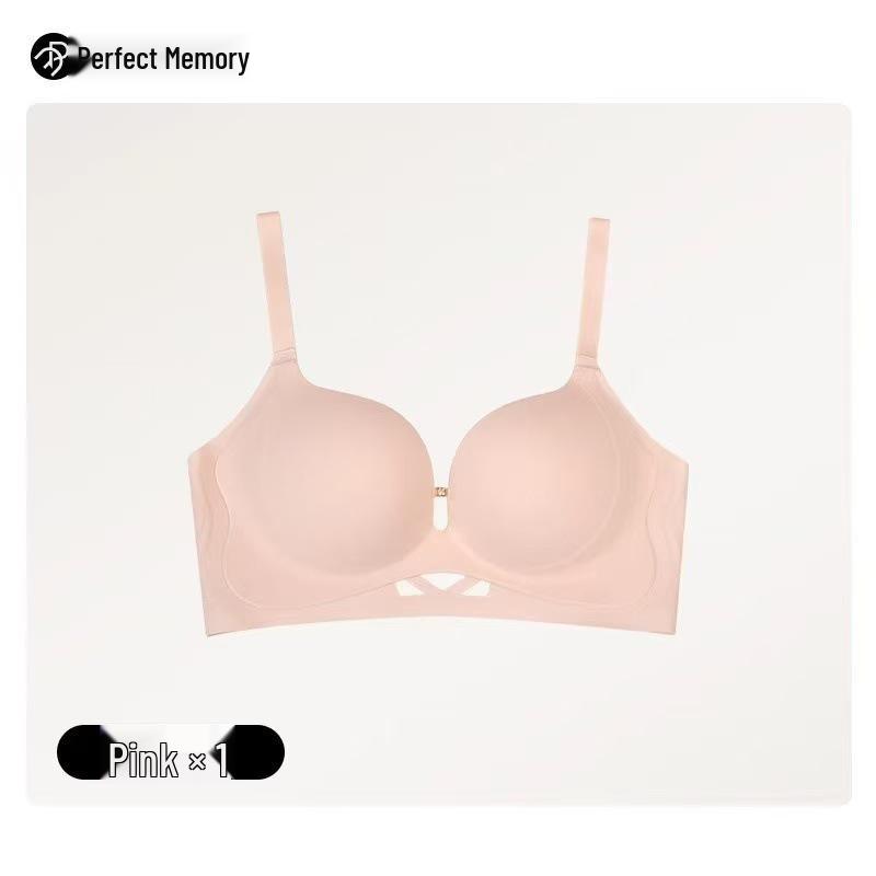 Wirefree Seamless Push-Up Bra: Invisible, Anti-Sag, Side Support for Small Busts.