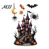Decorative Vampire Clings Halloween Static Window Clings, Pumpkin Ghost Mummy Cartoon Decals, Easy Paste Art Self-Adhesive for Glass Door Mirror Shop