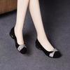 2025 New Summer Shallow Mouth Flat-soled Single Shoes Women's Soft Leather Soft-soled Women's Shoes Genuine Leather Doudou Shoes Spring and Summer Mot