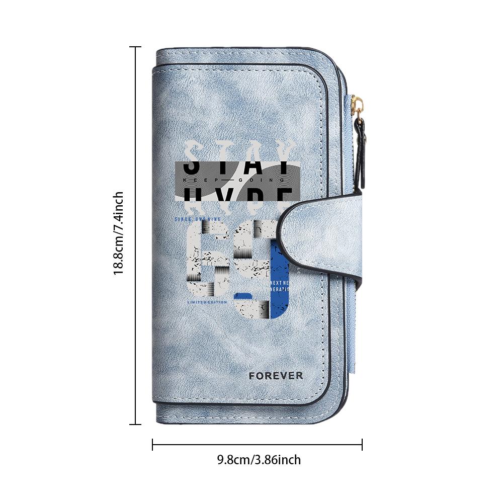 Stylish Printed Long Wallet Casual Multi Card Storage Portable Fashion Purse for Daily Use