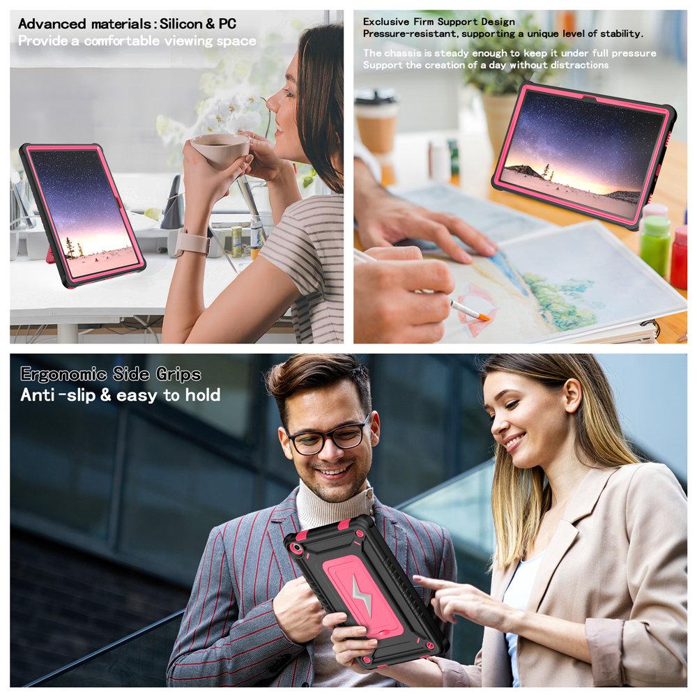 Armor Kickstand Case For Samsung Galaxy Tab A9 Plus 11 inch SM-X210N/X216B 2025 Heavy Duty Rugged Tablet Cover With Strap