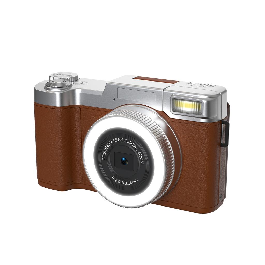 4K Digital Camera 48MP Resolution 18X Zoom Compact Travel Size for Selfie and Video Recording