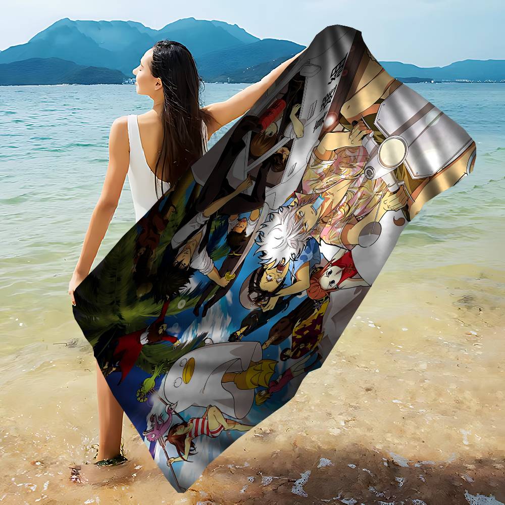 Anime G-Gintama Funny Microfiber Blanket Quick Drying Beach Towels Oversized Printing Super Absorbent Pool Towel Blanket