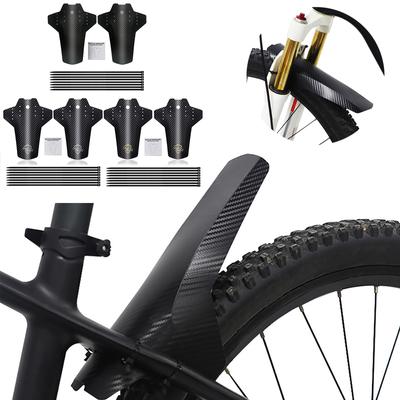 2Pcs Bike Fender Mountain Bicycle Front Rear Wheels Pattern Bike Mudguard Road Bike Dirtboard Cycling Removable Replacement