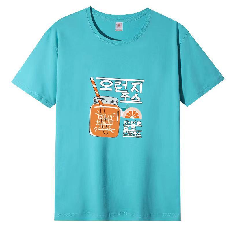 Cotton Simple White Short Sleeve T-Shirt 2025 Summer Loose Round Neck