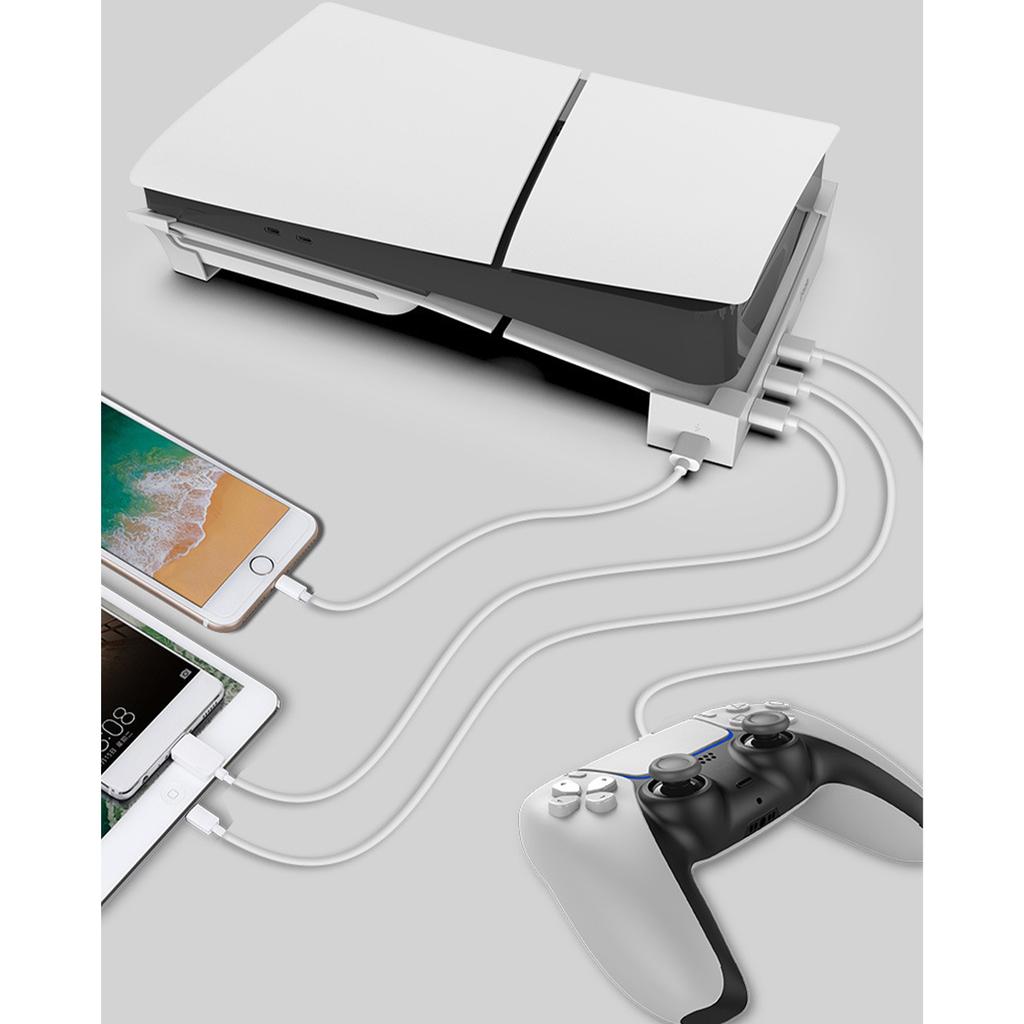 Poziomy wspornik do przechowywania hosta Wspornik z płaskim dnem z 4 portami USB