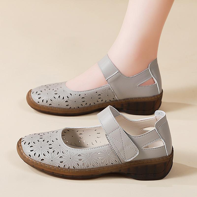 

Женские сандалии Летние Мэри Джейн Пляжная обувь Желтые балетки Повседневные Мягкие сандалии для ходьбы для девочки Большой размер EU:42 серый