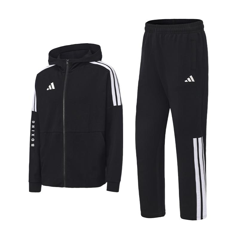 

Adidas Бокс Класичний Ретро Три Смужки Прямі Штани Худі Бавовна Двійка Повсякденний Спортивний Костюм Унісекс Костюми CLTR02JBX+CLTR02PTK L