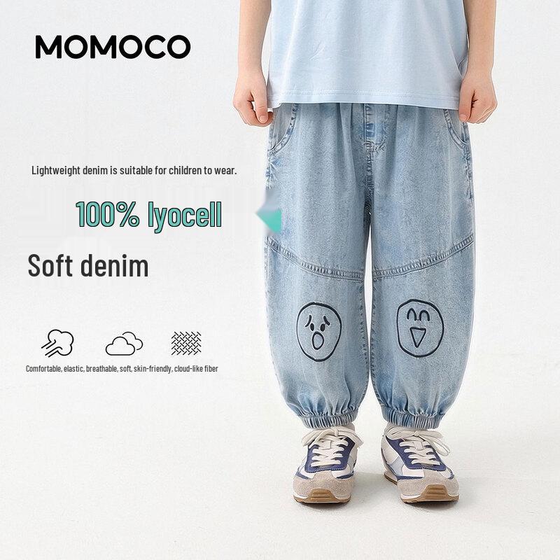 Летние тонкие джинсы для мальчиков MOMOCO 120