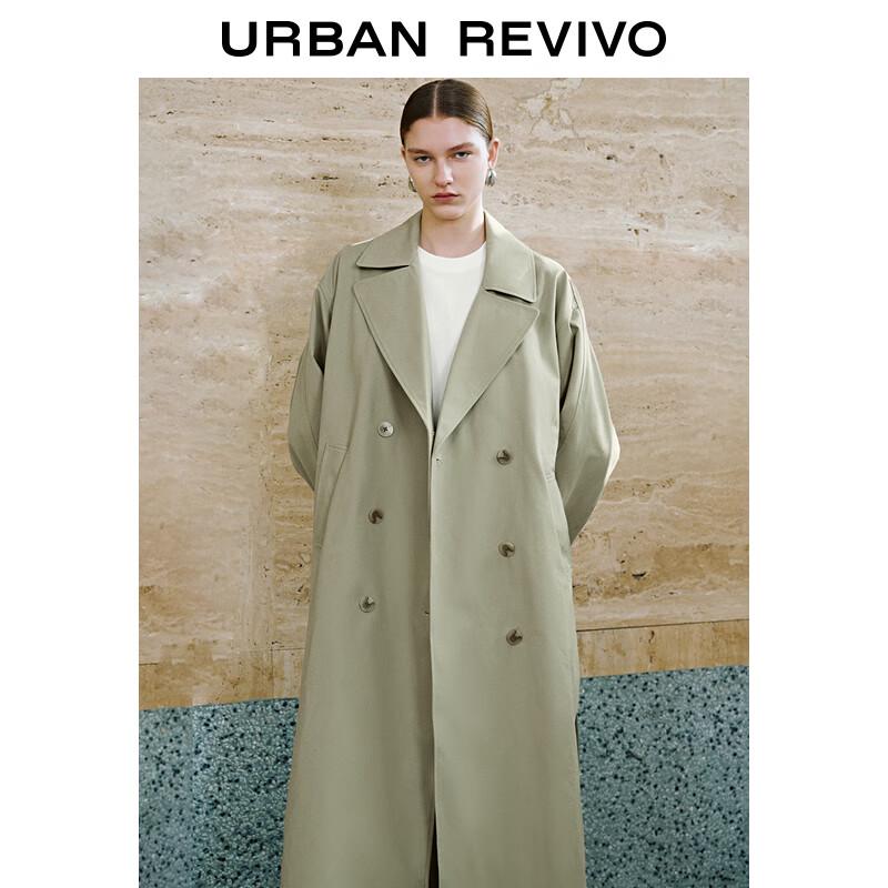 UR Women's Double-Breasted British Style Trench Coat