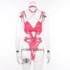 European and American Women's Underwire Shaping Bodysuit with Mesh Straps and Leg Rings - Anti-Sagging