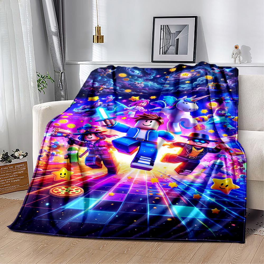 Roblox 324 Blanket Soft Warm Cozy Suitable for Office Chair Couch Seaside for All Occasions Playful Design Gifts For Family Or Friends