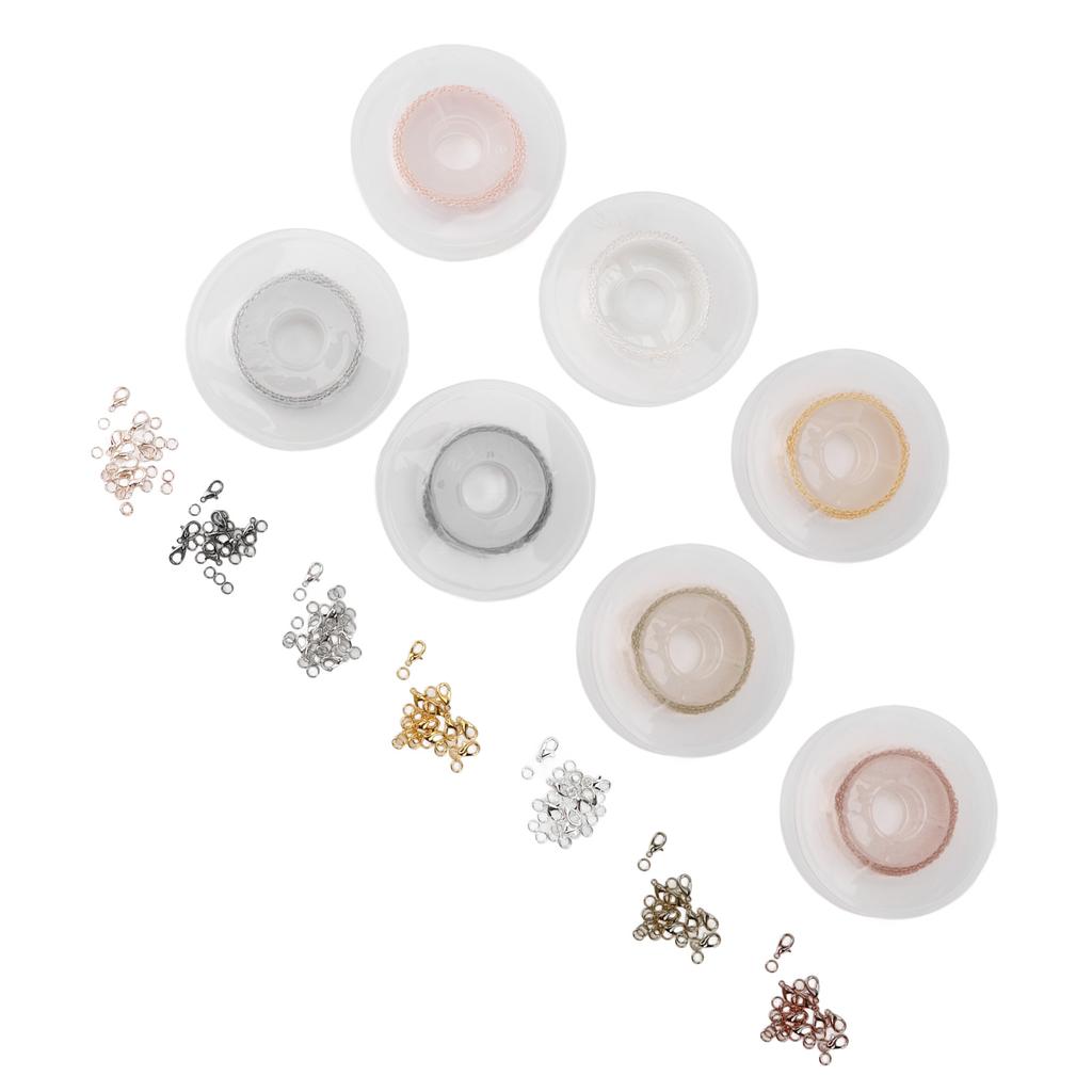 Jewelry Making Chain 69 Feet Stainless Steel 7 Colors Gold Silver Copper Plated Bulk Chains for