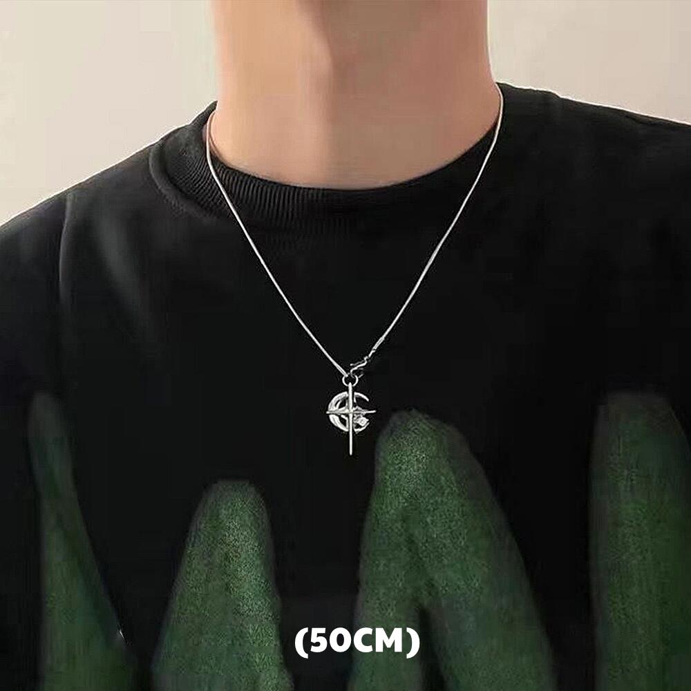 Hip Hop Zircon Star Double Layer Necklace For Men Women Trend Charm Titanium Steel Pendant Chain Unisex Jewelry