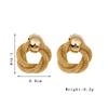 Vintage Metallic Twisted weaving Round Circle Dangle Earrings New Fashion Wedding Party Drop Earrings for Woman Jewelry