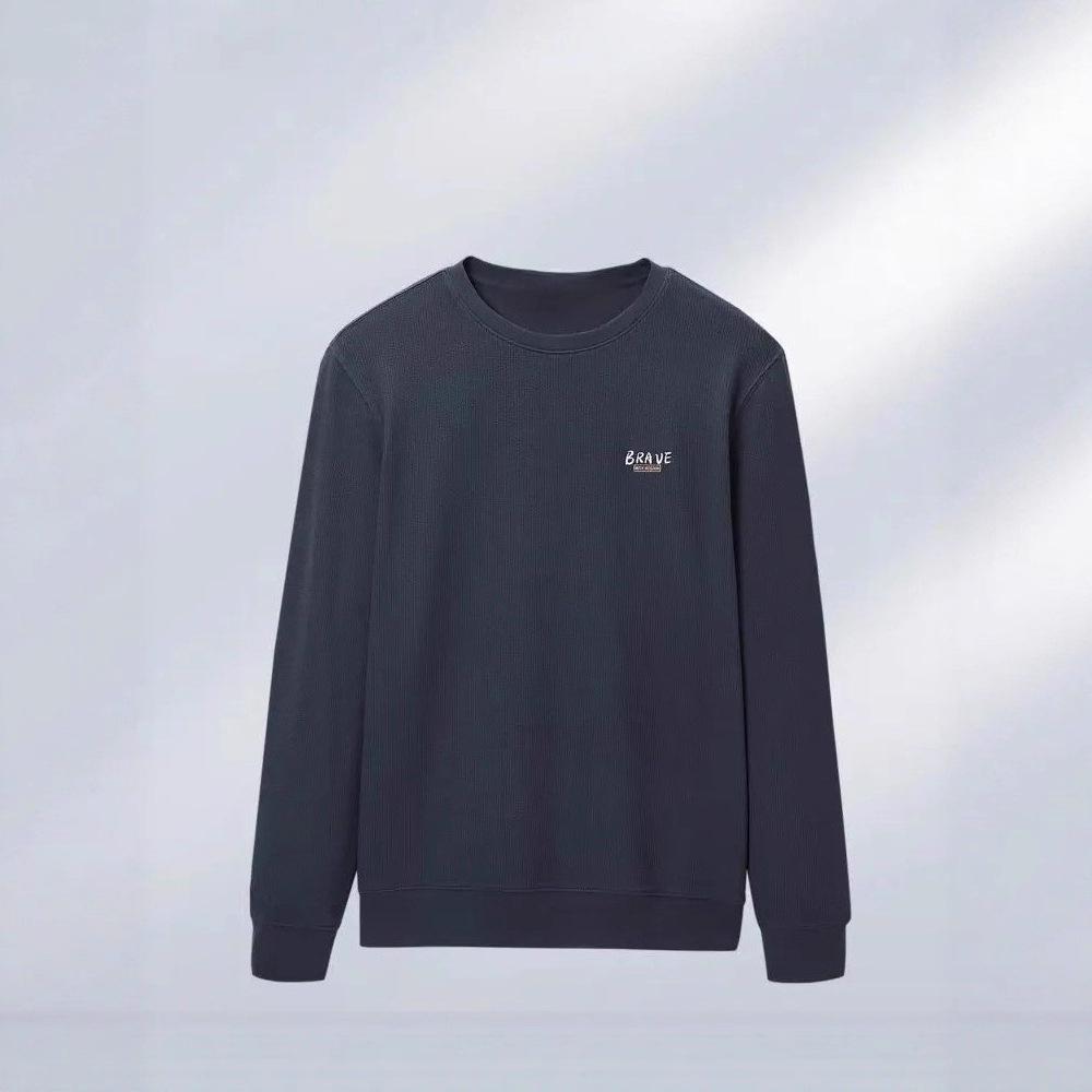 

Хай Бренд Пересток 2025: Мужской однотонный трикотаж с круглым вырезом и длинным рукавом XL чёрный