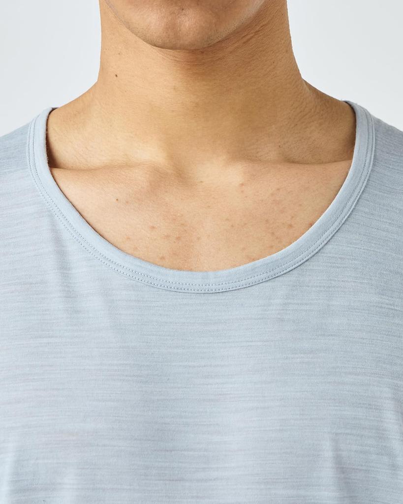 [super.natural] [sn] Supernatural P140 Everyday Tank Top, Merino Wool, Sweat-wicking, Quick-drying, Odor-resistant, Running & Training, Men's, Sky Gre