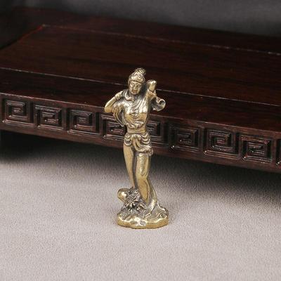 1/4 Stuks Vintage Klassieke Beeldjes Handgemaakt Massief Messing Vier Oude Chinese Schoonheden Beeld Bureau Decoratie Verzameling Cadeau
