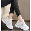 Fashion 2024 New White Black Casual Shoes Ladies Vulcanized Shoe High Platform Leather Sneakers Woman Summer Women Chunky Sneaker 35-40