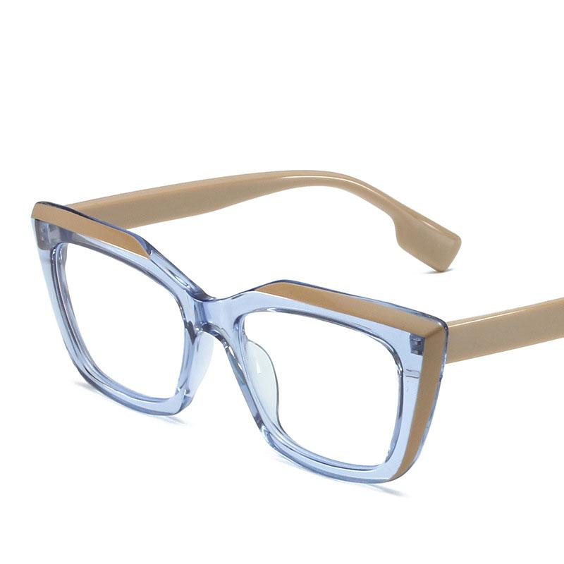Classic Anti Blue Light Prescription Cat Eye Eyeglasses Ladies Luxury Designer Style Style Myopia Optical Glasses Double Color Spectacle Frame Frame