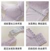 Large breasts show small female adjustment type without steel rim, double breasts, large size bra, upper support gathers lace thin bra