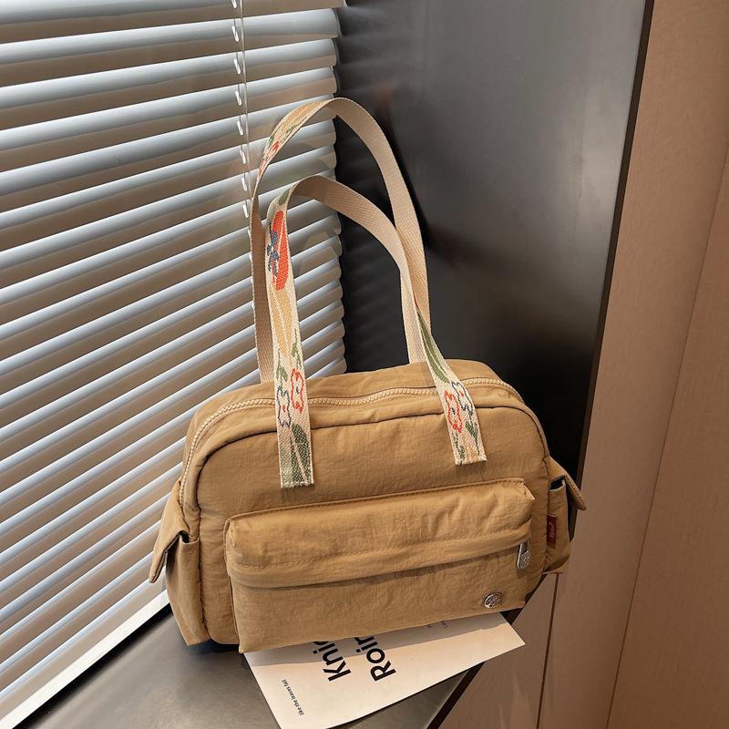 Повседневная многокарманная наплечная сумка для commuters, универсальная подмышечная сумка Boston, легкая маленькая сумка-тоут для commuters хаки