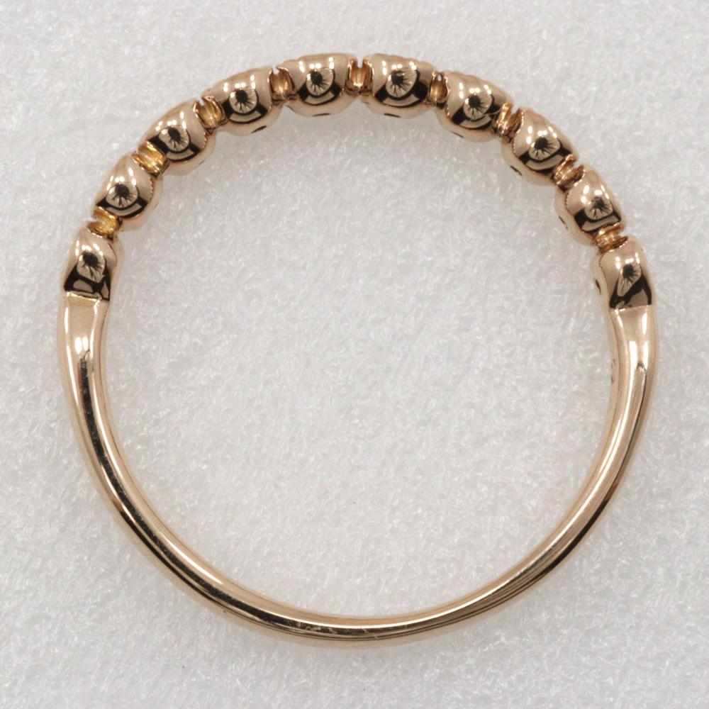 Pierścionek z diamentami 10P Półwieczność K18 Różowe złoto/diament #4.7(Rozmiar amerykański) 1.4g Używane przez kobiety